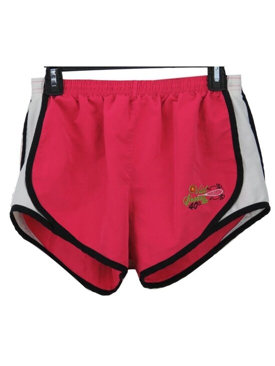 boxercraft Pants - Womens Shorts Small Bx Flowy Athletic Vail Shootout Embroidery Pink/White